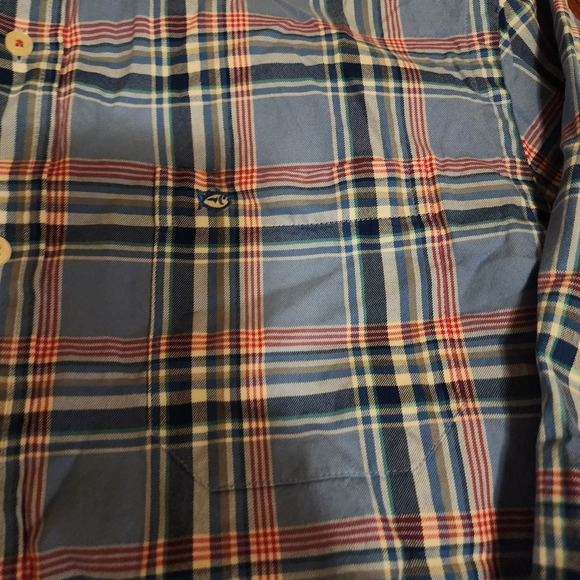 Southern Tide Slim Fit Blue & Red Plaid Shirt Size M Preppy Dapper Sophisticated - Picture 3 of 7